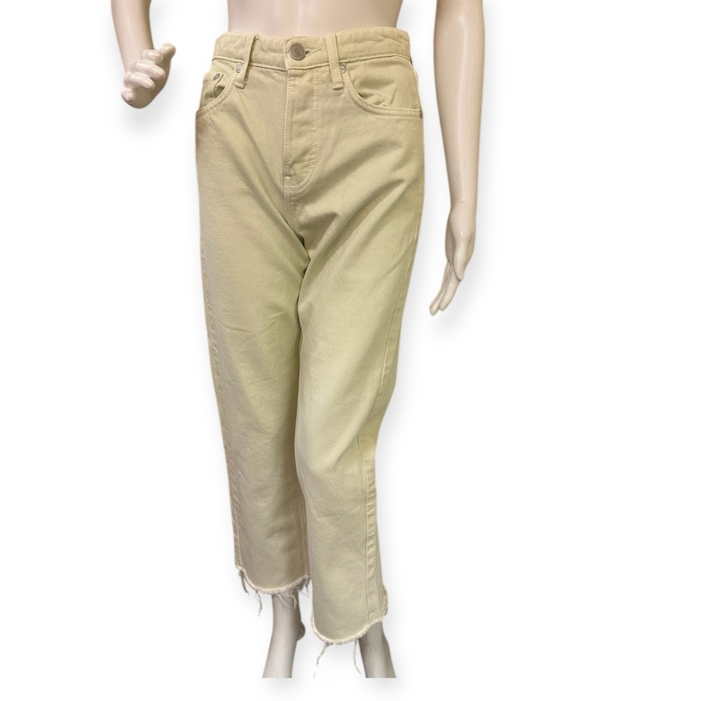 Zara Fray Hem Straight Leg Jeans